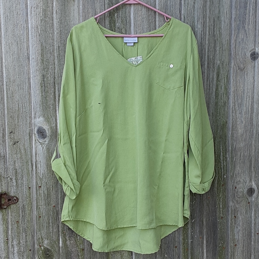 Soft Surroundings Plus Size Tunic, Tabbed Sleeves